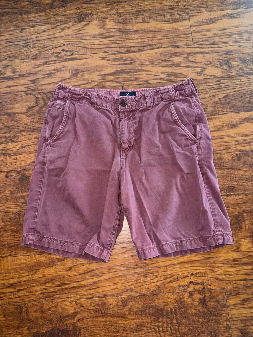 American Eagle Burgundy Red Chino Shorts Men's